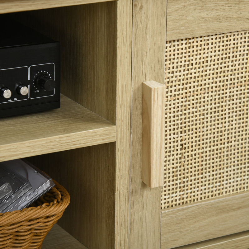 Meuble télé HOMcom Boho pour téléviseur 60 po