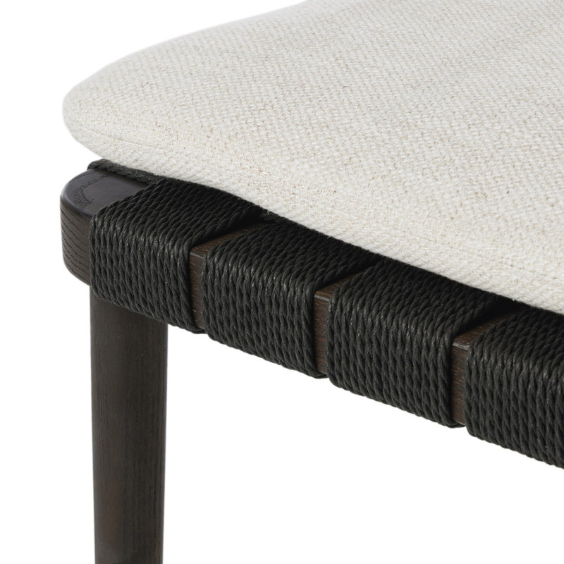 Kershaw Upholstered Stool with Solid Wood Frame