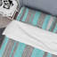 Turquoise rayé - ensemble de housse de couette abstrait - microfibre de polyester-1905134126