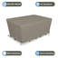 Housse rectangulaire pour table et chaises d'extérieur pour mobilier de patio avec évent et cordon de serrage-1278250585-1278250588