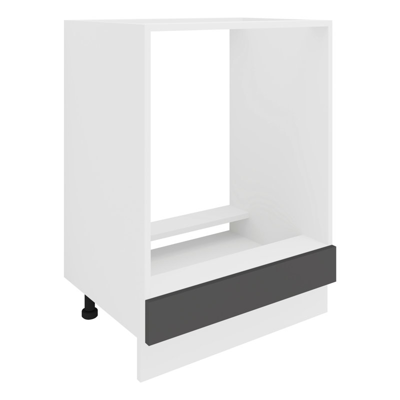 Renfred 82cm Kitchen Pantry, Grey/Brown/Blue