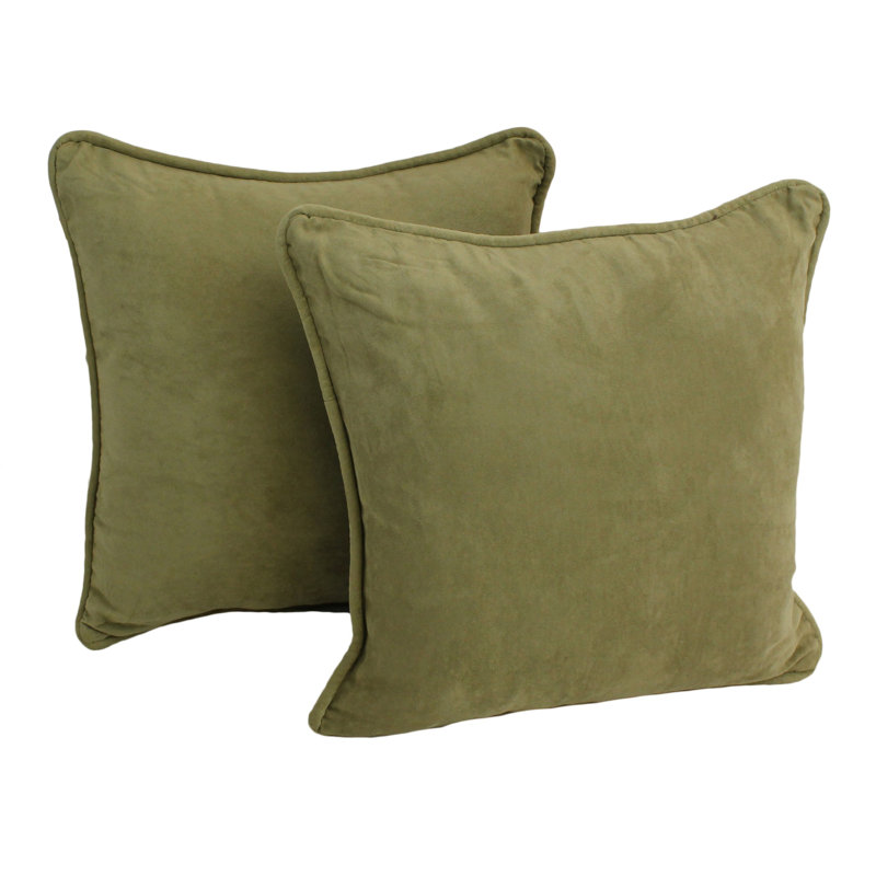 Microsuede Reversible Throw Pillow, Sage