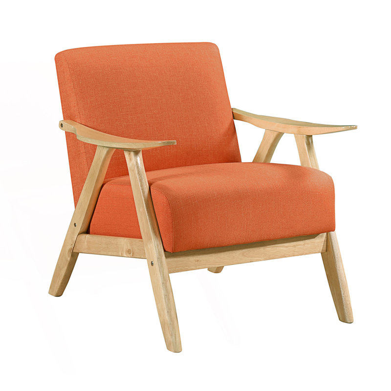 Chaise d'appoint rembourrée 1Pc, chaise confortable, Orange