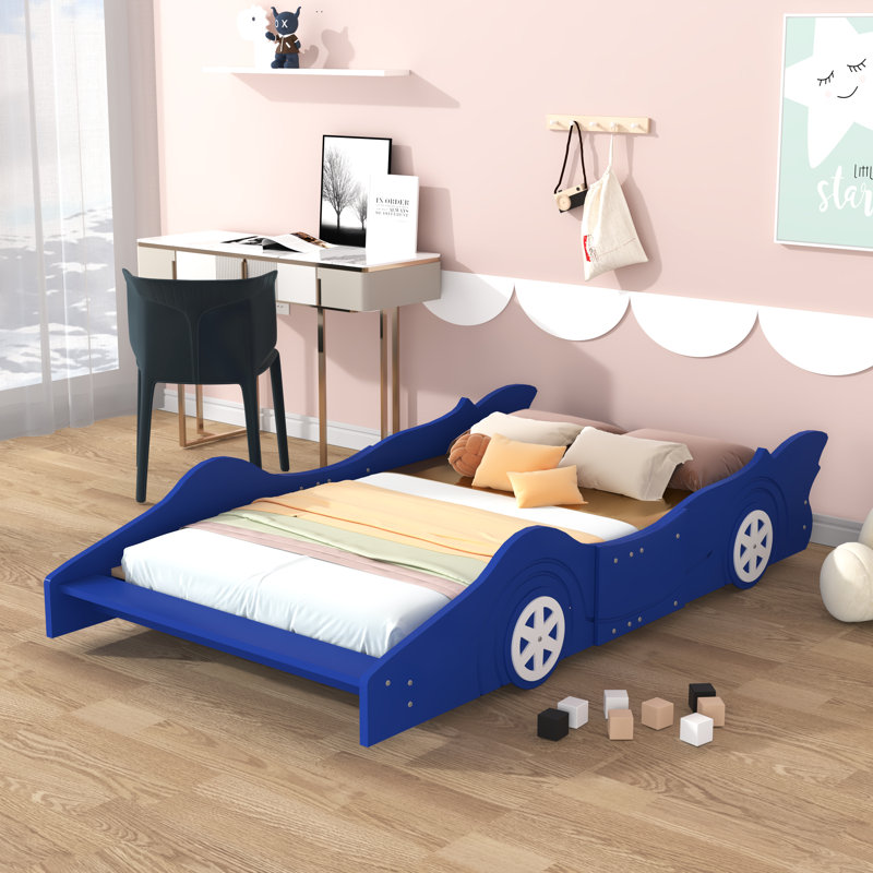 Lit plateforme double Connerton par Zoomie Kids, Full, Bleu