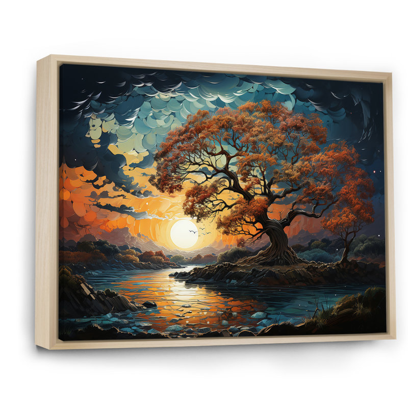 «Sunrise Charm», reproduction d'art sur toile encadrée, Cadre naturel flottant, H 30 po x l 40 po x P 1,5 po