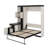 Full Size Murphy Bed With Desk And Storage Shelves And Cabinets