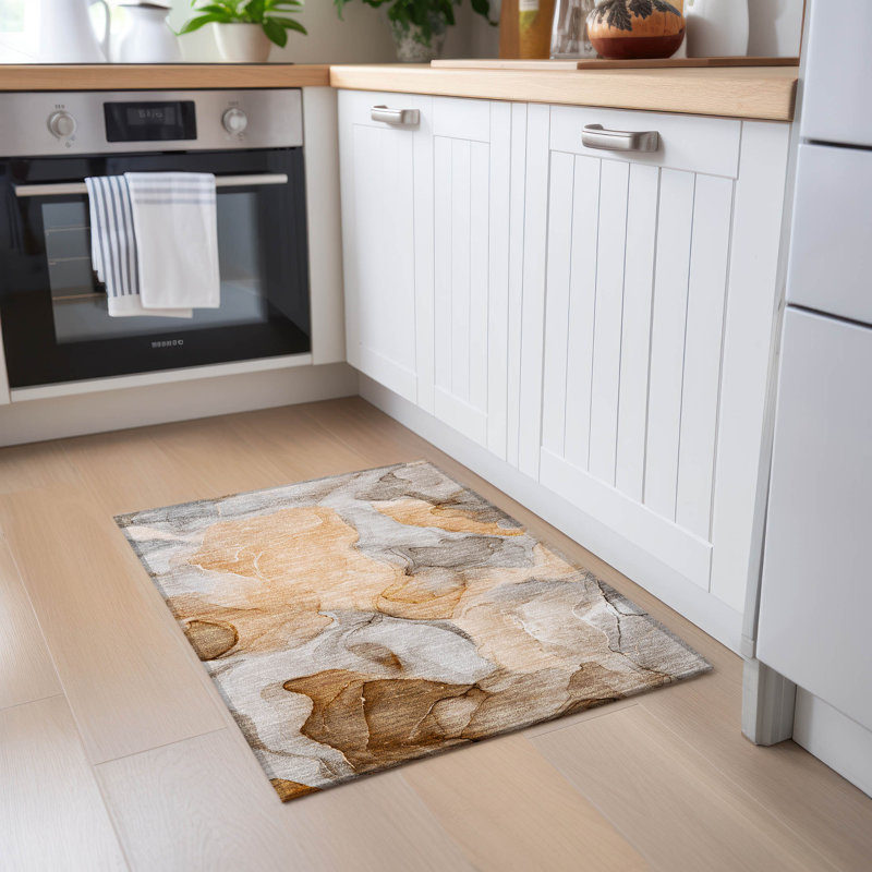 Tapis intérieur / extérieur Alfonzo avec envers antidérapant, Rectangle 1 pi 8 po x 2 pi 6 po