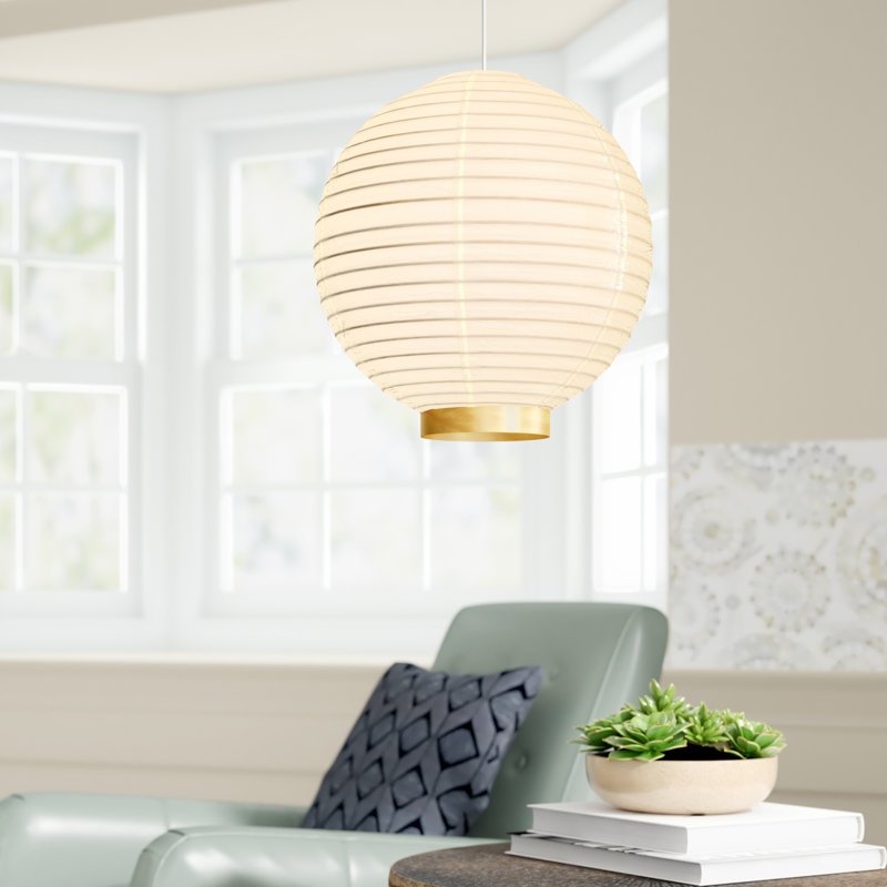 Luminaire sphère suspendu 1 lumières simple Buchanan, H 24 po x l 24 po x p 24 po