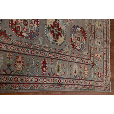 All-Over Gray Kazak Oriental Area Rug 8x11