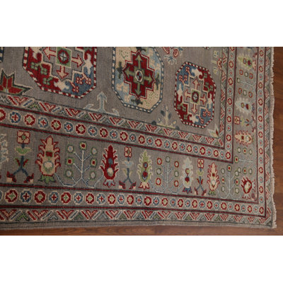 All-Over Grey Kazak Oriental Area Rug 8x11