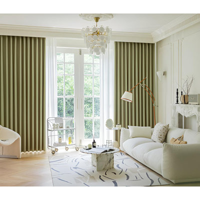 Cotton Blend Room Darkening Curtain Pair