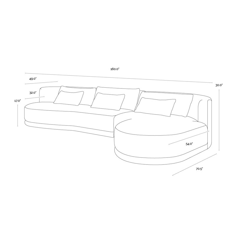 Laken Sectional, Right Hand Facing