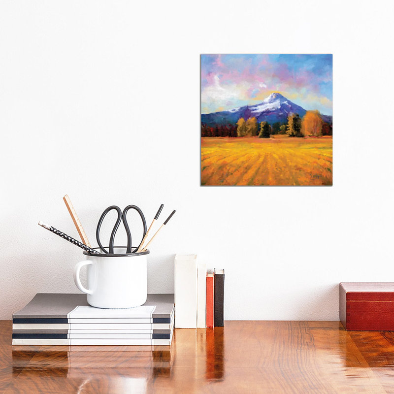Hood On Gold by Lisa Robinson - Wrapped Canvas Painting, 30.48 cm H x 30.48 cm W