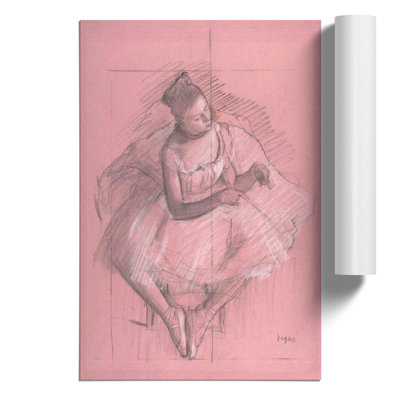 Study Of A Ballet Ballerina Dancer Vol.3 by Edgar Degas - No Frame Print