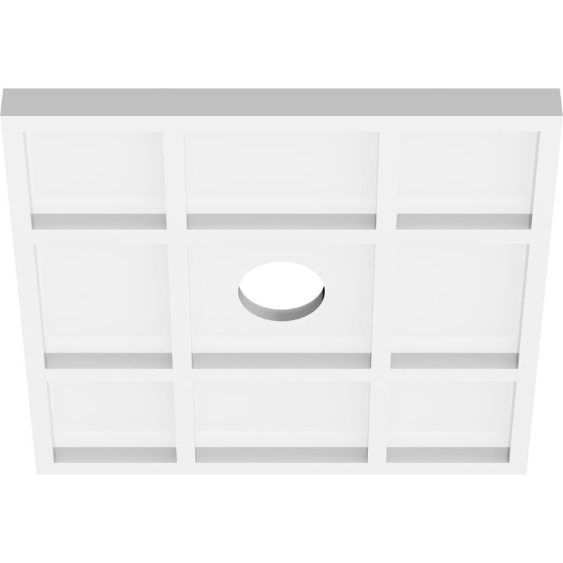 Médaillon de plafond contemporain en PVC de qualité architecturale 12 po x P 2 po x P 4 po x P 1 po Rubik