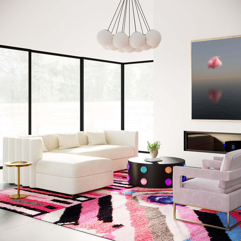Tov Furniture Callie Cream Velvet Sectional - LAF, White Velvet, Left Hand Facing