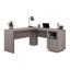 Bureau en L, finition brune