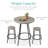 Sevon 3-Piece Bistro Set, Modern Round Counter Height Dining Set w/ 2 Stools, Metal Frame-1478070337