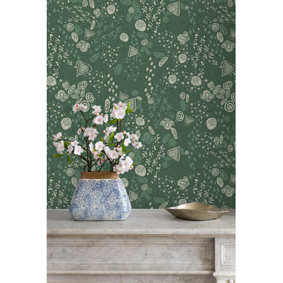 Rouleau de papier peint floral L 33 pi x l 20,5 po Yuki Osada