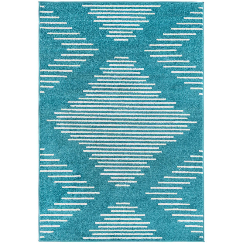 Geometric Indoor Rug, Rectangle 4' x 6'