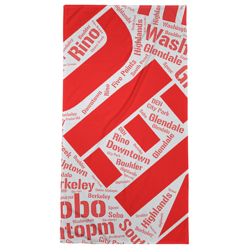 Bath Towel, Red, Poly/Cotton, Denver