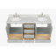 Meuble-lavabo double 72 po avec plateau Abita-93359372