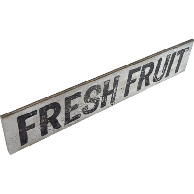 « fraîche fruit », art textuel sur bois manufacturé