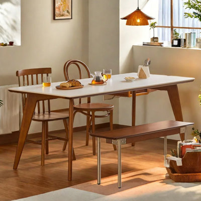 Rectangular minimalist dining table