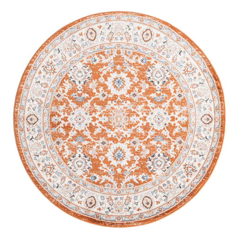 Kyte Floral Indoor Rug, Round 5'3"
