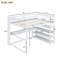 Lit mezzanine avec tablettes de rangement et bureau sous le lit-1871712468-1871712464