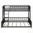 Twin XL Over Queen Bunk Bed,  Metal Bunk Bed With Safety Ladder And Full-Length Guardrails, Bed Frame With Slats Support-1667964371