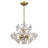 Oconee 6 - Light 17.7" Brushed Brass Unique Chandelier