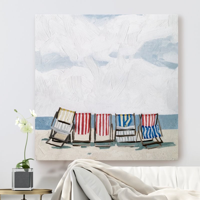 " Beach Trip I ", 32" H x 32" W x 1" D, Wrapped Canvas