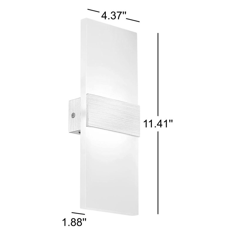 Applique murale en aluminium brossé à 2 lumières à DEL Anker