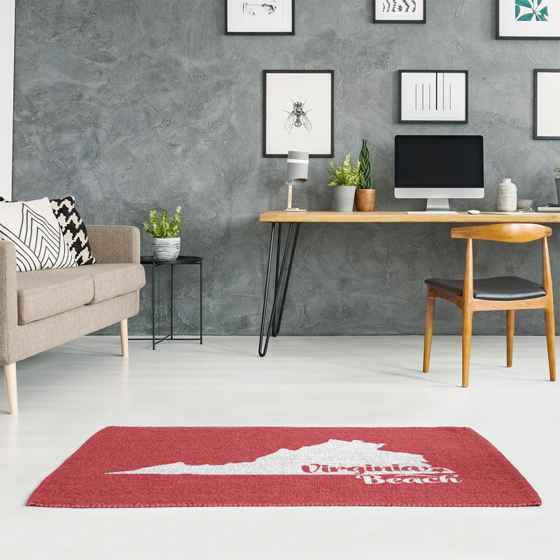 Tapis zone rouge beach Virginia, Rectangle 5 pi x 7 pi