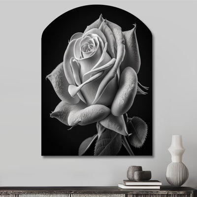 Centreville Blossoming Rose I - Floral Rose Arch Shape Assymterical Wall Art