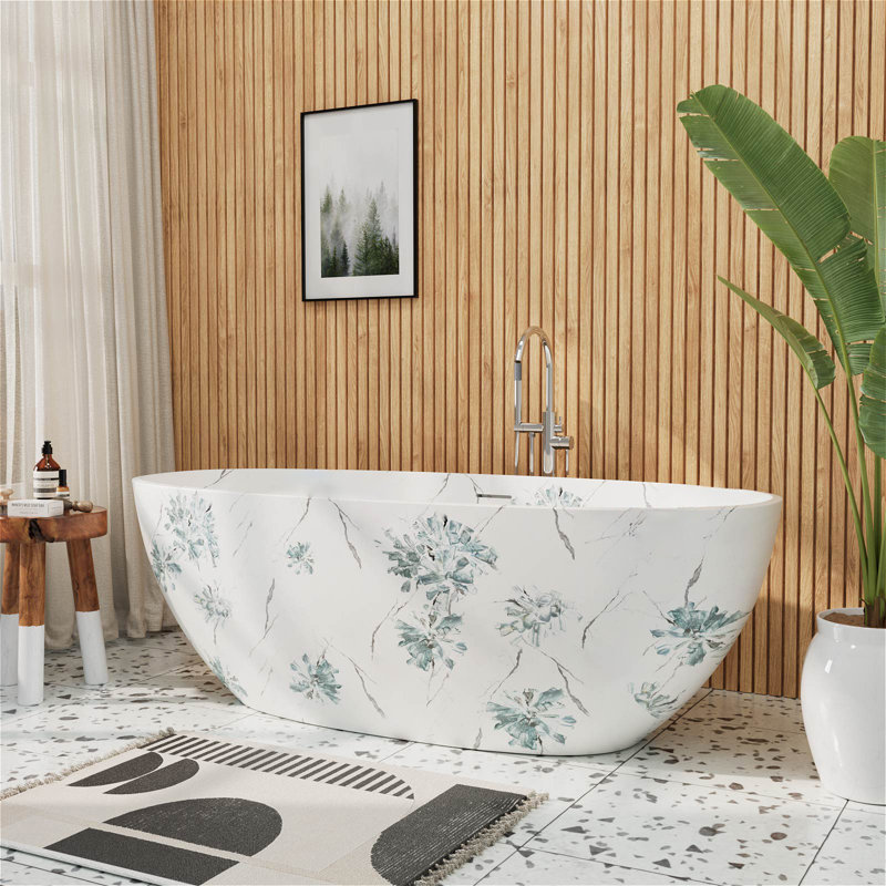 Baignoire de trempage à surface florale 65 po