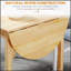 Table de cuisine en bois massif de 55 po avec abattant, parfaite pour les petits espaces et un rangement facile-2062296220-2062296221