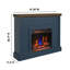 Foyer électrique mural Duraflame® Shiplap, bleu Fontana-115421213