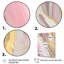 Rose et or marbré abstrait III - ensemble d'art mural moderne sur toile-88085553-88085554