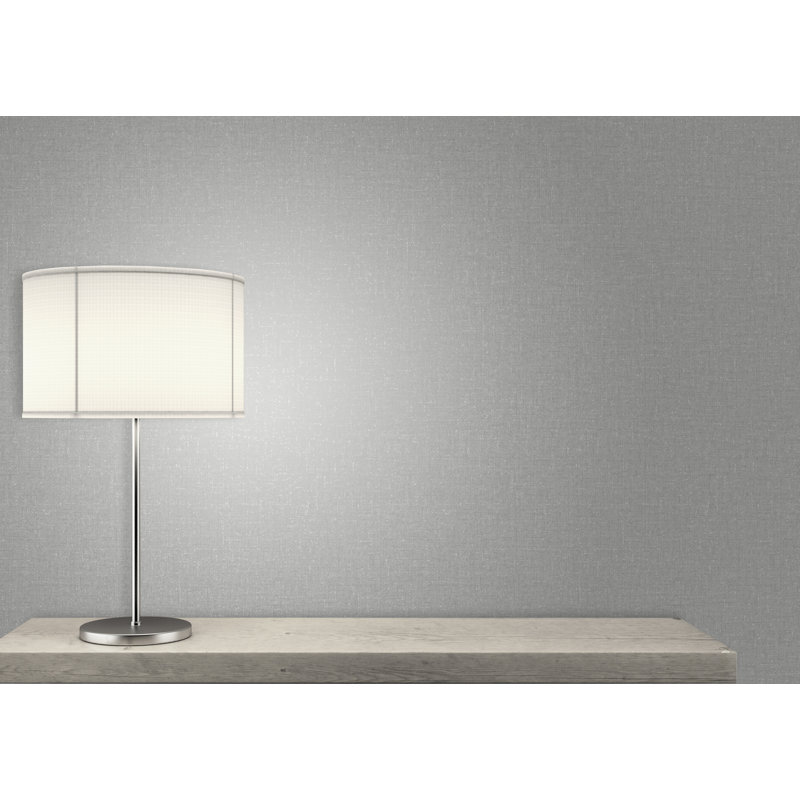 10m x 53cm Textured Wallpaper Roll, Silver