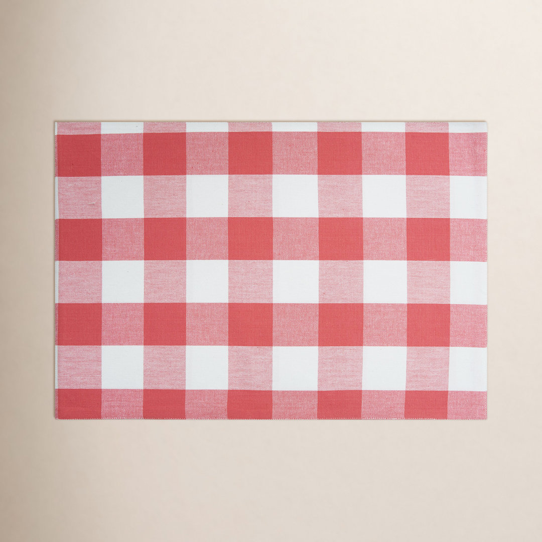 Louis Gingham Check 6 Piece Placemat Set (Set of 6) Laurel Foundry Modern Farmhouse® 