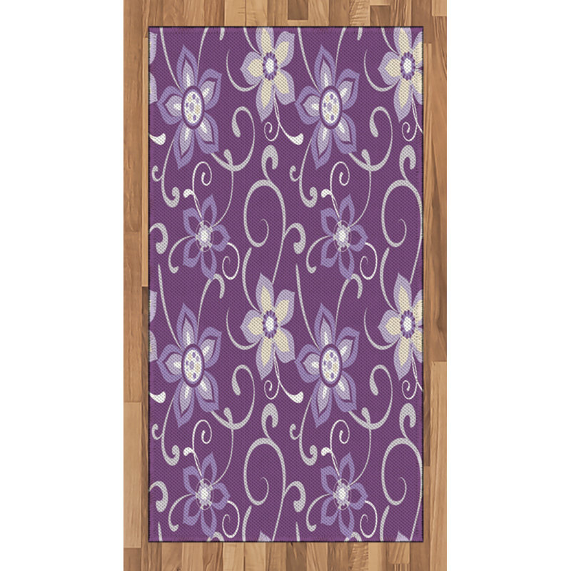 Tapis décoratif aubergine, Rectangle 2 pi 7 po x 5 pi