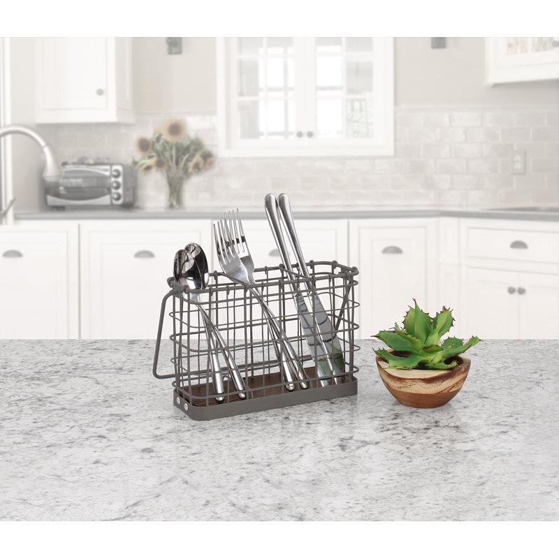 Metal Rectangle Flatware Caddy