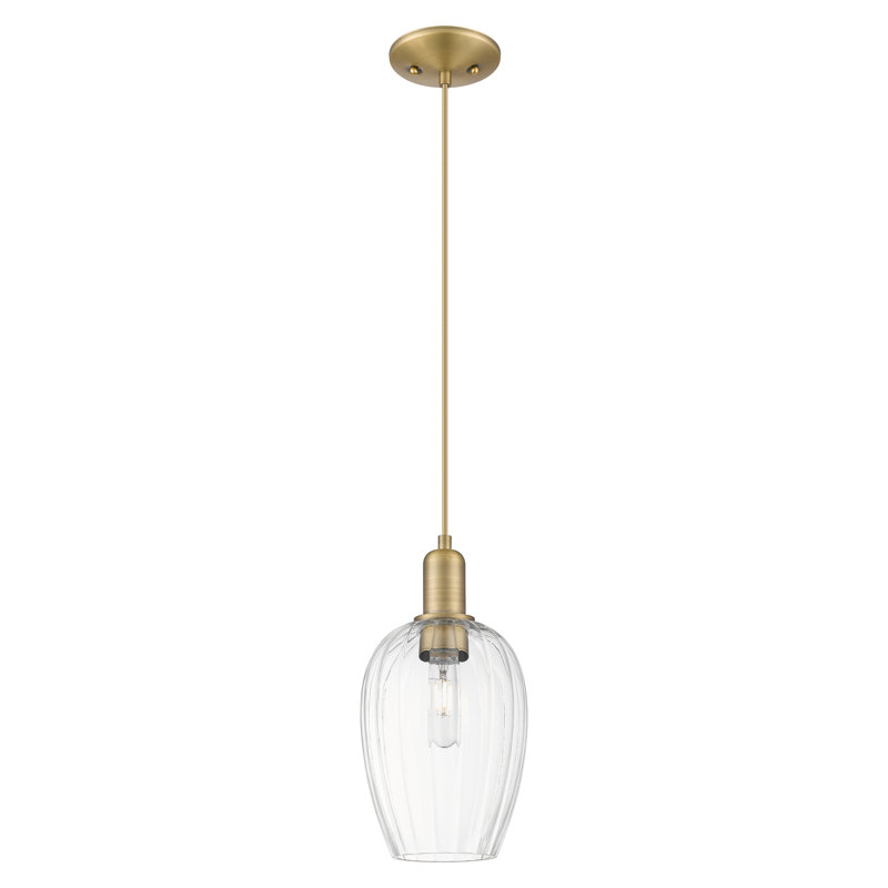 Downtown Urban - Preston - Mini-luminaire suspendu avec abat-jour en forme de flûte 6 "1 lumière Preston, Clair