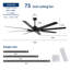 Ventilateur de plafond à moteur à courant continu sans lumière ndustrial-277830392