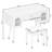 Elegant Vanity Makeup Table And Chair Set With Organizer, Charging Port, And Dual-Function Writing Desk.-1297424447