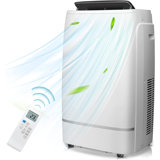 12000 BTU Portable Air Conditioner with Dehumidifier & Fan, 3 Fan Speeds,24H Timer, Remote,Automatic Defrosting
