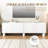Modern Wavy Door TV Stand for TVs up to 75", Cream Media Console with 4 Cabinets, Adjustable Shelves & Cable Management for Living Room-885064152