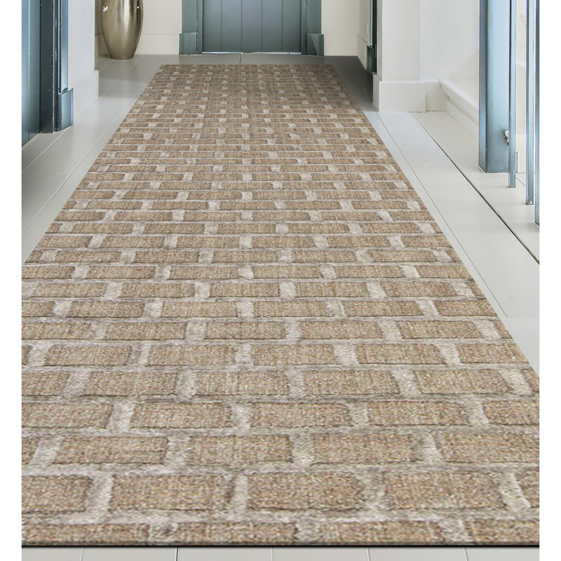 Linen Geometric Area Rug
